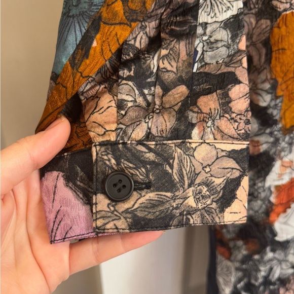 Raquel Allegra Brooke Flower Medley Print Silk Dress NWOT Size 1 - Picture 6 of 12